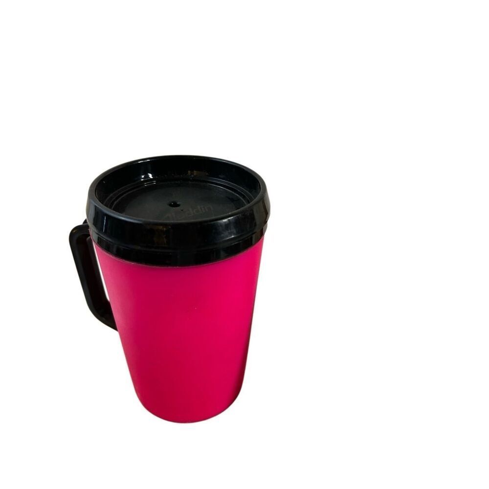 Aladdin travel‎ mug USA hot pink black vintage 32oz